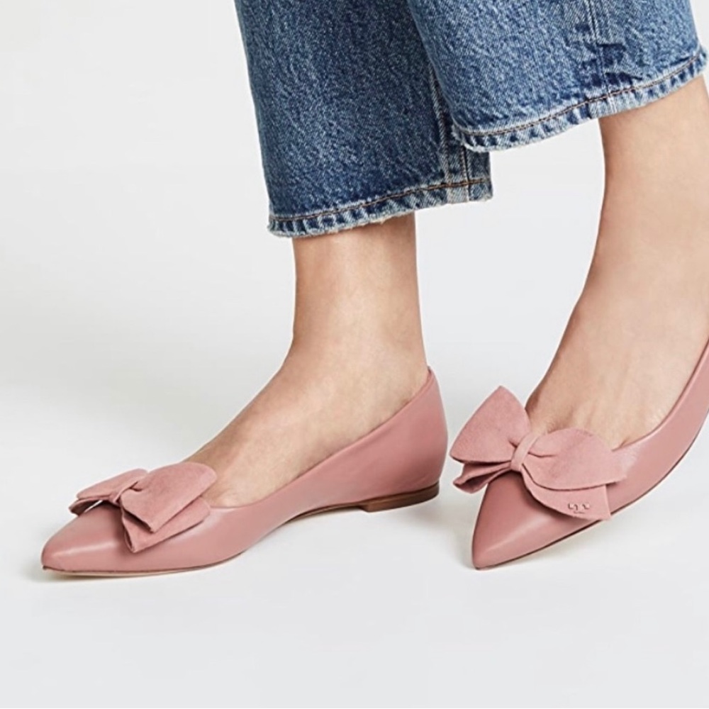 Tory Burch Pink Flats with Bow